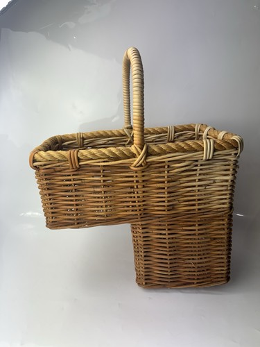 Vintage woven brown wicker - vintage,