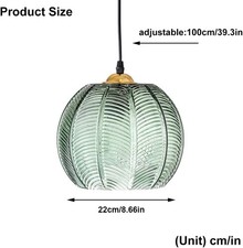 ZHFF Glass Pendant Light Green