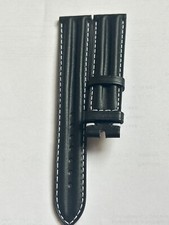 100% Original OMEGA 18MM Leather Band Strap Black NEW Schumacher  97641064