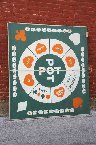 Vintage poker table game board - poker,