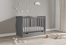 Baby willow grey sleigh cot - cot, /