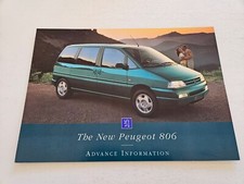 PEUGEOT 806 LAUNCH SALES BROCHURE 1994