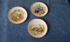 3 X wildlife of Britain plates