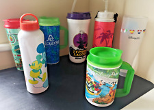 Bundle of 7 x Assorted Disney Disneyland Florida Kids Travel Flasks Bottles