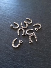 20 or 100 Lucky Horseshoe Antique Silver Alloy 13x12x2mm UK