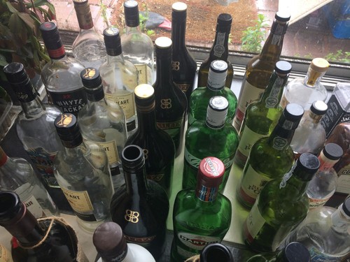 Mixed empty glass - mixed,