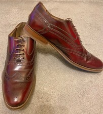 Marks & Spencer M&S Luxury Collection Men Burgundy Brogues/Leather Shoes UK 9