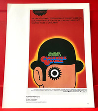 A Clockwork Orange Stanley Kubrick Movie/Film Poster Art PICTURE/PRINT 12"x 9.5"