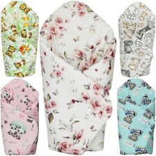 BABY SWADDLE WRAP SNUGGLE NEWBORN BLANKET PRAM QUILT SLEEPING BAG  INFANT