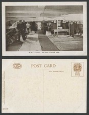 H.M.S Victory Aft Deck General View, British Royal Navy Battle Ship Old Postcard