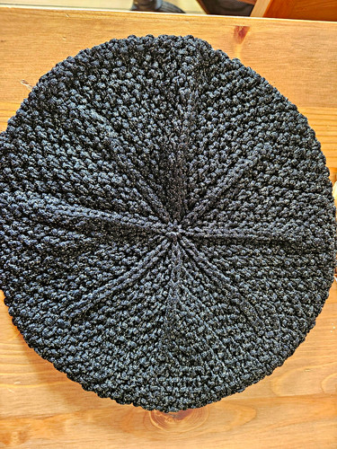 Jaeger black gold knit beret - jaeger, &gold