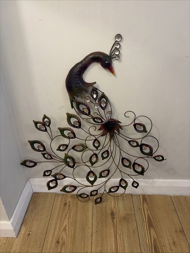 Large decorative metal peacock - decorative,