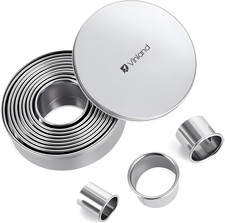 12-Piece Stainless Steel round