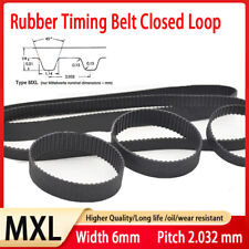 MXL Close Loop Synchronous Timing Belt Width 6mm Pitch 2.032mm Rubber Drive Belt