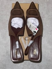 Brown Zara Strap Block Heels