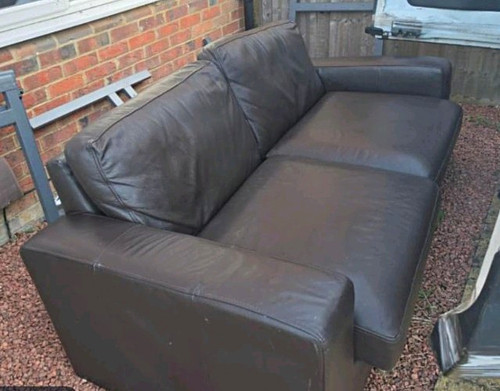 Leather sofa bed - bed, free