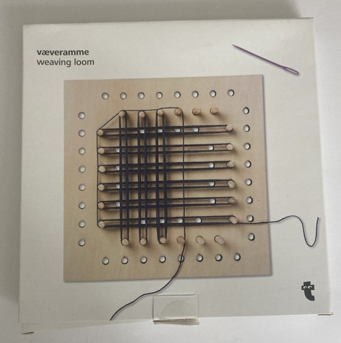 Natural wooden square knitting - natural,
