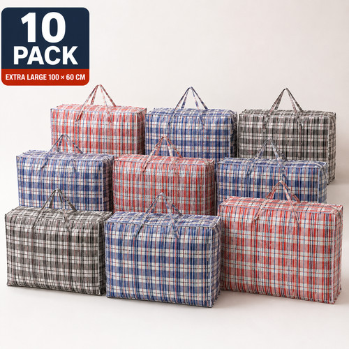 10x jumbo laundry bags zipped - bags,