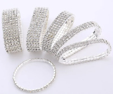 Women Crystal Rhinestone Stretch Bracelet Bangle Everyday Wear Party Wedding
