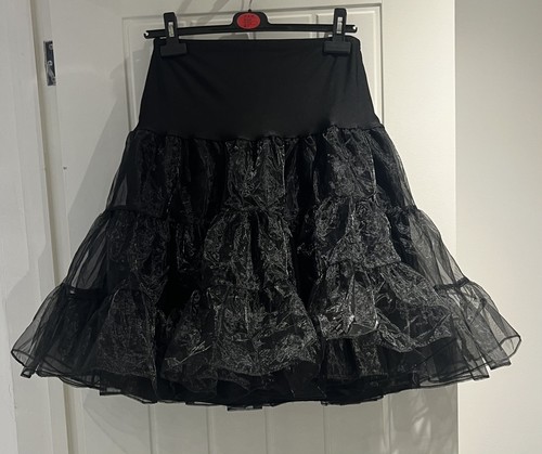 Black layered full skirt - layered,