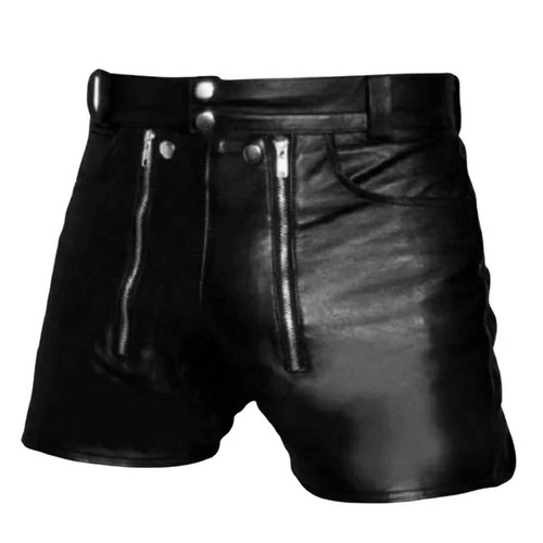 Men genuine black leather - men's,