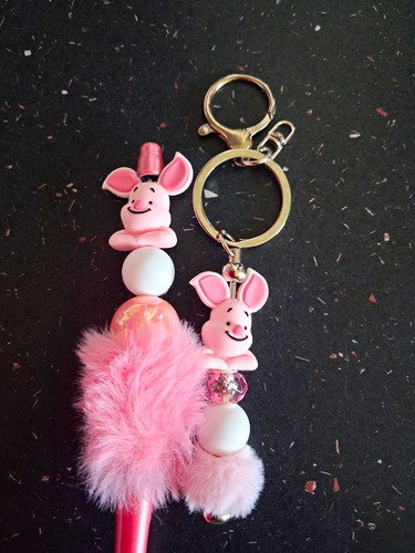 Pink plastic ballpoint pen - plastic,