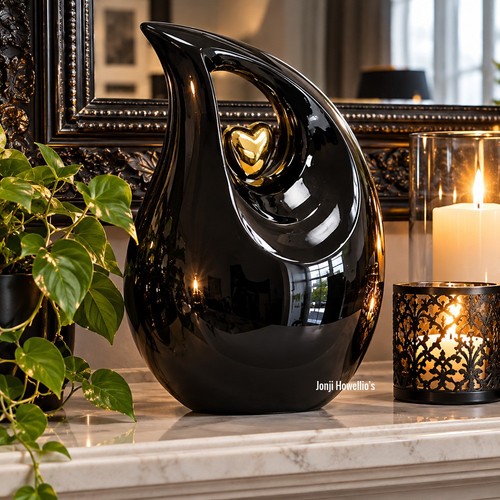 Black teardrop keepsake - black,