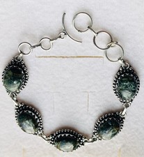 Stunning Copper Seraphinite 925 Silver Bracelet 8.5 Inches