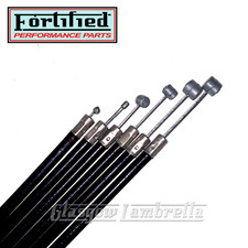 Lambretta Series 1, 2, & 3   Li / TV  BLACK TEFLON LINED FRICTION FREE CABLE SET