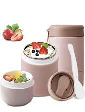 Thermal Insulated Food Container Stainless Steel for Yoghurt Soup Cereal Pink