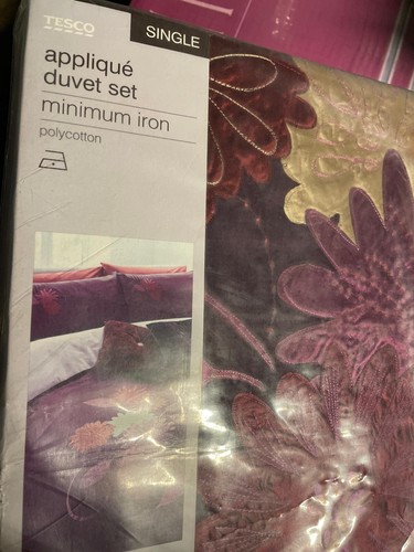 Tesco single applique - single, duvet