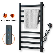 Black Heated Towel Rack Wall