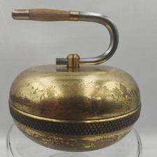 Brass curling stone small