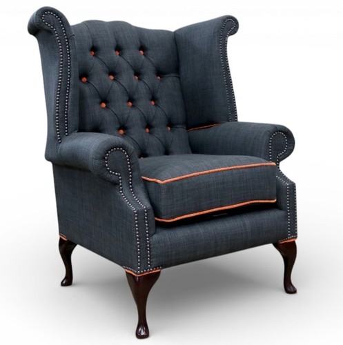 Armchair fabric high back - fabric,