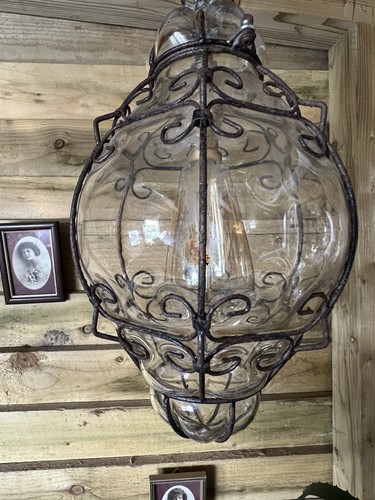Vintage light pendant - light, blown
