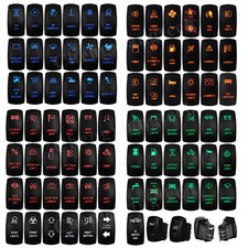 Illuminated Laser Etched Rocker Switch for Car Boat RV 4X4 SUV UTV Camper 12/24V