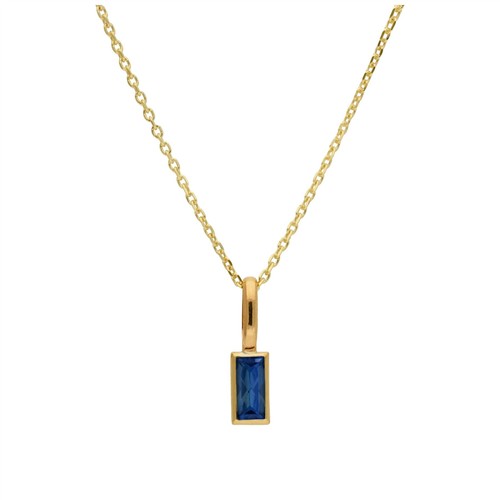 9ct gold baguette sapphire - 9ct, cz