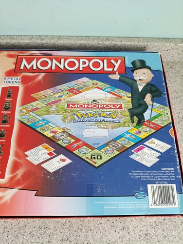 Pokemon kanto monopoly board - monopoly,