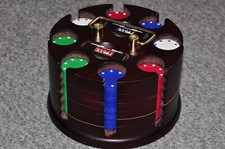 Poker Stuff Poker Chips Carousel Set with 2 Packs of Playing Cards