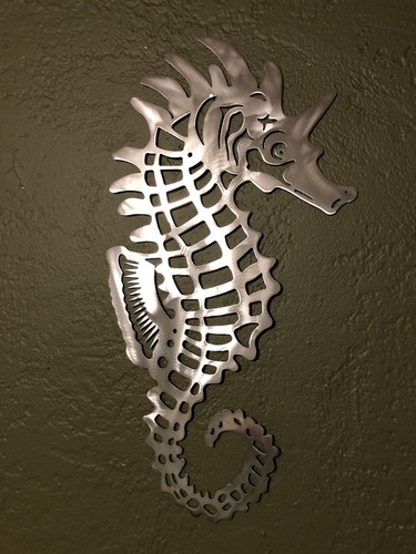 Seahorse metal wall art - , home