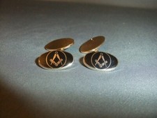 9ct Black Enamel Masonic