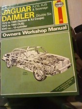 JAGUAR XJ12, XJS & SOVEREIGN & DAIMLER DOUBLE SIX HAYNES MANUAL 1972-1988