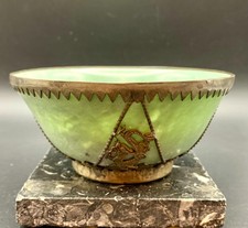 Antique Qing Dynasty Jade Bowl