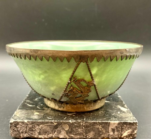 Antique qing dynasty jade bowl - antique,