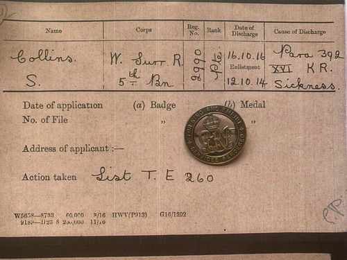 Ww1 silver wound badge - a, 2/5th