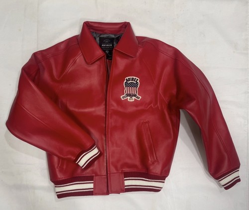 Men avirex red icon leather - men's,