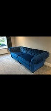 DFS Navy VELVET Chesterfield