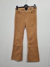 Monki Flared Coduroy Trousers. Size 40 (12). Camel colour
