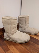 ugg Australia beige (cream) suede short winter boots size uk 8 eu 42 us W10