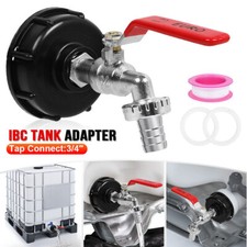 UK IBC Tank Adapter S60X6 To Garden Tap With 3/4" Hose Fitting Oil Fuel Water